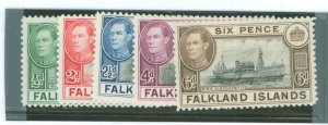 Falkland Islands #84/89 Unused Multiple