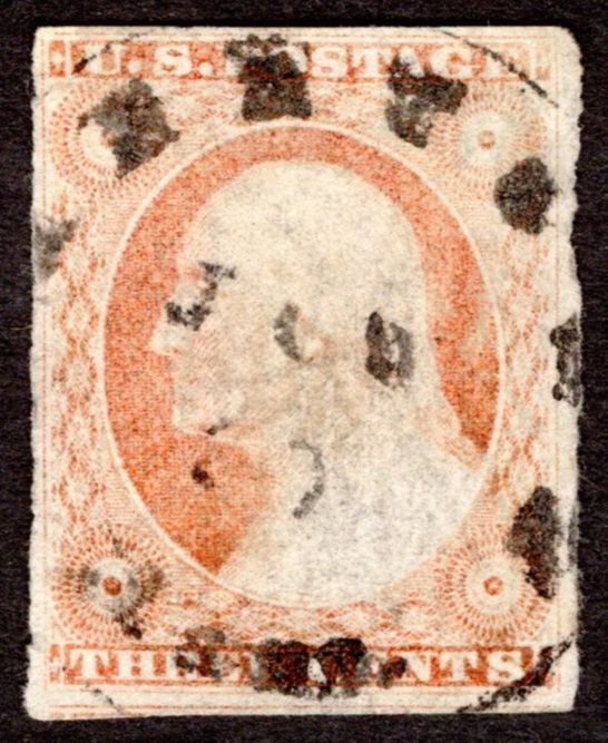 1855, US 3c, Washington, Used, Sc 11