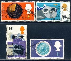 Great Britain 1967 Sc 518-21 Radar TV Penicillin Jet Stamp U