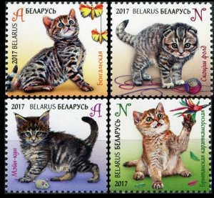 Belarus 2017 MNH Stamps Scott 1026-1029 Animals Cats