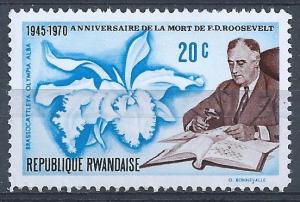 Rwanda - SC# 381 -  MNH - SCV $0.25 - F D Roosevelt