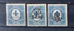 Mexico numeral stamps 1908 Postage due (surcharged) unused no gum good as seen