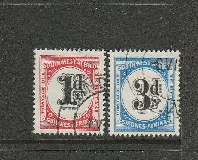 South West Africa 1960 Postage Due pair FU SG D55/6