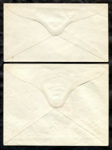 d348 - AUSTRIA Lot of Two 3 Kreuzer Postal Stationery Covers
