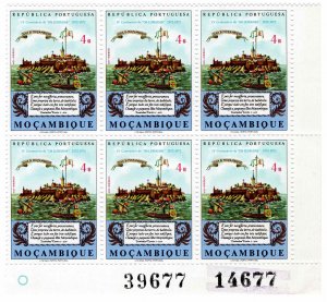 Mozambique 1972 Sc 503 Plate Block of 6 MNH OG 'The Lusiads' by Lui...