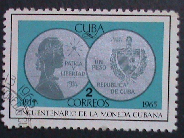 ​CUBA-1965 VERY OLD CUBA STAMPS-50TH ANNIVERSARY-CUBAN MINT - USED-VERY FINE