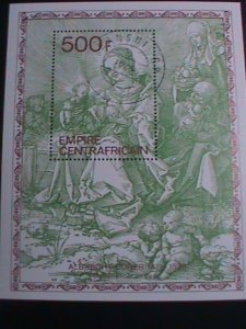 ​Central Africa Stamp-1979-SC#390- Virgin & Child by  Painter Durer  CTO-