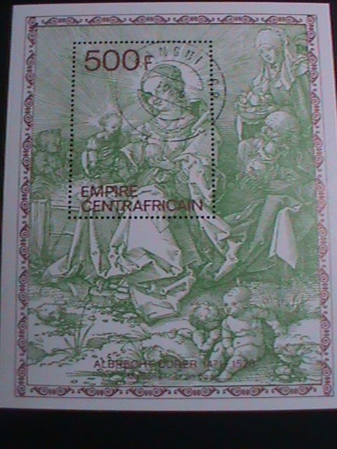 ​Central Africa Stamp-1979-SC#390- Virgin & Child by  Painter Durer  CTO-