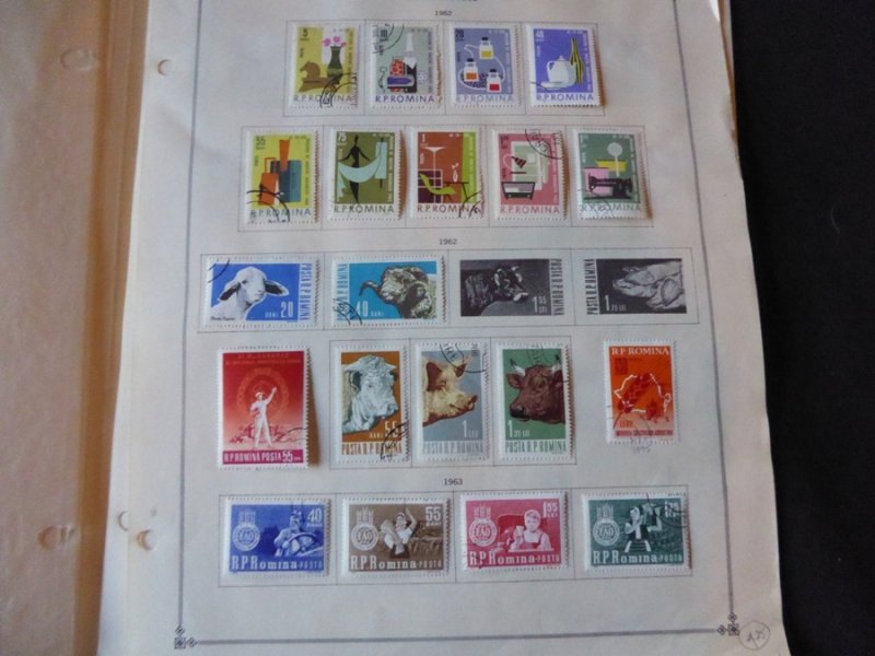 Romania 1962-1965 Stamp Collection many on Scott Intl Album Pages