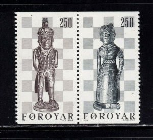 Faroe Islands  #194b, Horizontal Pair, MH