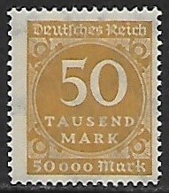 Germany # 239 - Numeral 50thd.mk - MNH.....[KlBl5]