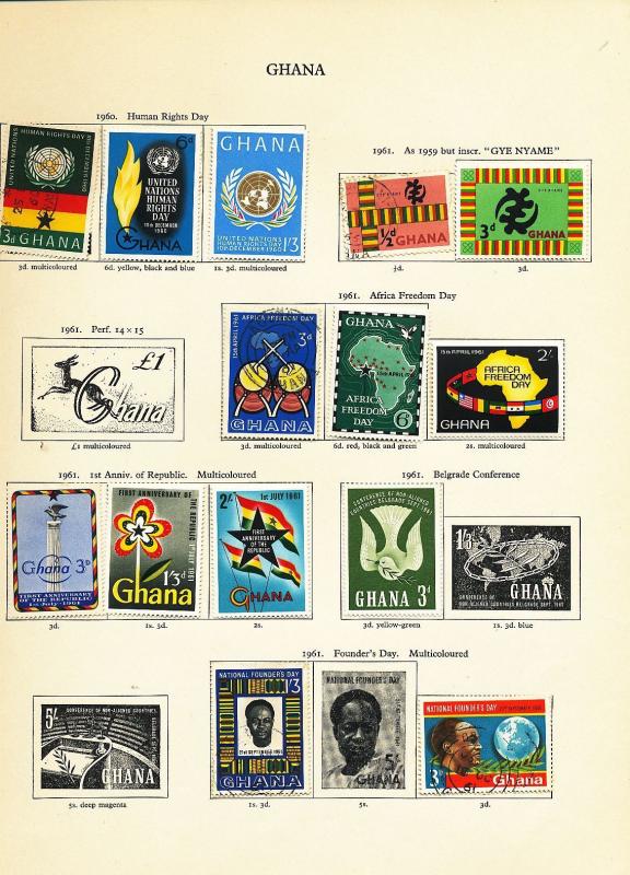 GHANA 1952/61 Mint &Used Collection Appx 100 Items (AU10775)