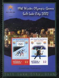 ANTIGUA & BARBUDA SCOTT#2572a SALT LAKE CITY OLYMPIC  IMPERF S/S  MIINT NH