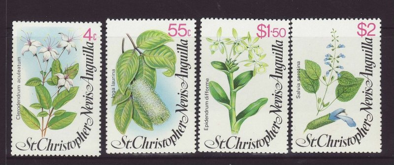 1980 St Kitts Nevis Flowers 2nd Series Unmounted Mint SG430/433