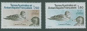 Fr Antarctica SC# 101-2 Eaton Ducks, 1.50fr, 1.80 fr,  MNH