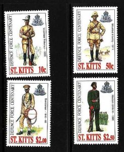 St. Kitts-Scott#414-17-Unused NH set-Defense Force-1996-