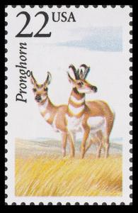 US 2313 North American Wildlife Pronghorn 22c single MNH 1987