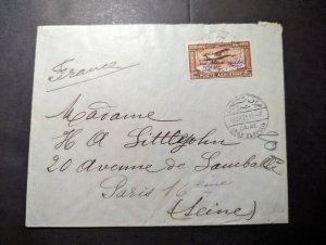 1931 Egypt Airmail LZ 127 Graf Zeppelin Cover Cairo to Paris France