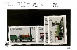 Canada, Postage Stamp, #999-1002 Mint NH, 1983 Locomotives Train (AB)