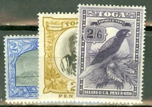 IP: Tonga 38-40, 41a, 42-52 mint CV $340; scan shows only a few