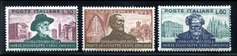 Italy 594-596 Mint NH, (MNH) music