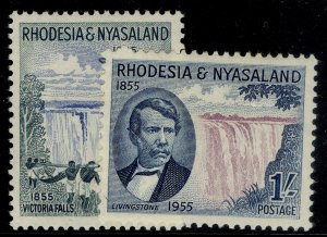 RHODESIA & NYASALAND QEII SG16-17, 1955 Victoria Falls set, M MINT.