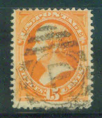 USA Scott 163 Yellow Orange Webster 15c 1873 CV $160