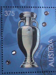 AUSTRIA 2008-SC#2161 UEFA SOCCER CHAMPIONSHIPS-HENRI DALAUNAY CUP-USED S/S VF