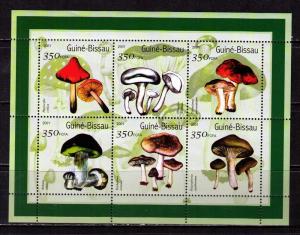 GUINEA BISSAU Mi# 1578 - 1583 MNH FVF 6Sheetlet Mushrooms