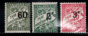 ALGERIA Scott J18-J20 MH* Postage due set