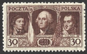 Poland, Scott #267; Birth Anniversary of George Washington, MH