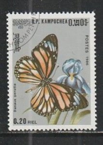 1986 Cambodia - Sc 691 - used VF - 1 single - Butterflies