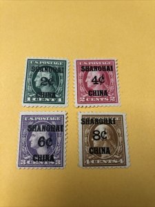 US Stamp #K1-16 Shanghai Overprint - VF , OG , Some NH - Complete Set Of 16