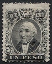 MEXICO 1864 Sc 17a 1p Hidalgo Unused with some gum, hinged, F-VF