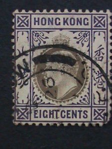 ​HONG KONG-1903 SC#75 119 YEARS OLD-KING  EDWARD VII-USED VF-FANCY CANCEL