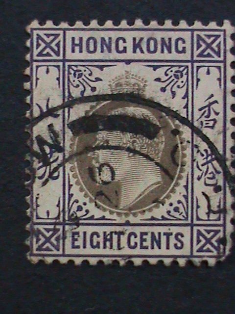 ​HONG KONG-1903 SC#75 119 YEARS OLD-KING  EDWARD VII-USED VF-FANCY CANCEL