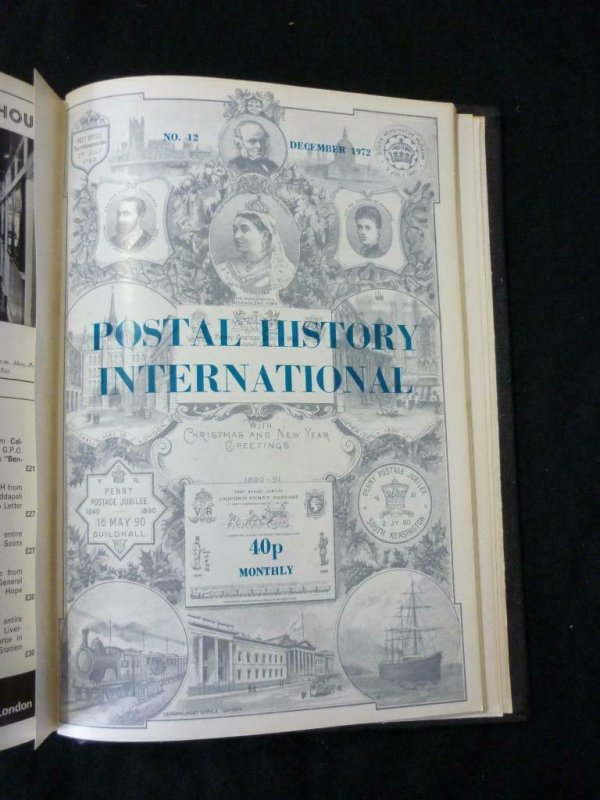 POSTAL HISTORY INTERNATIONAL No's 1-12 JAN-DEC 1972 BOUND 