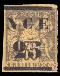 MOMEN: FRENCH COLONIES NEW CALEDONIA SC #4 MINT OG H LOT #65881