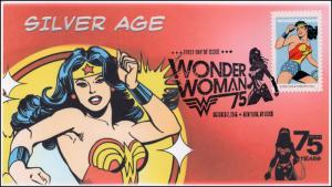 2016, Wonder Woman, Silver Age, BW Pictorial Postmark, NY NY, 16-285