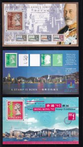 China Hong Kong 1997 QEII Classics Series 7,8,9 sheetlet MNH