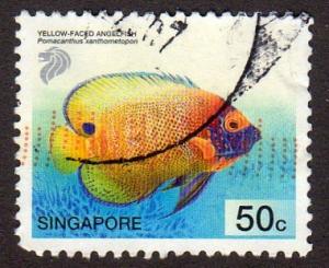 Singapore 994 - Used - Yellow-faced Angelfish ($1.00) (1)