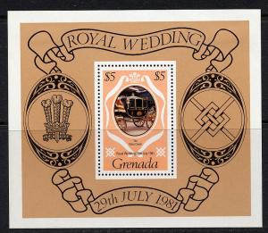 Grenada #1054 mint hinged souvenir sheet, Royal Wedding