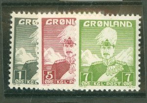 Greenland #1-3 Mint (NH) Single