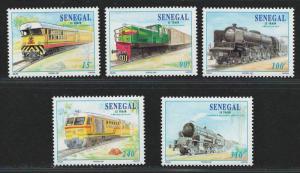 Senegal 1997 Very Fine MNH Stamps Scott # 1285-1289 CV 3.50 $ Trains