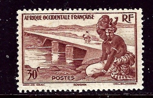 French West Africa 37 MLH 1947 issue    (ap6314)