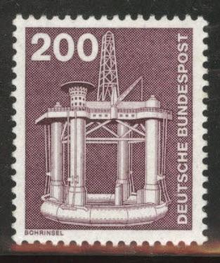 Germany Scott 1188 MH* 1975-1982 oil rig stamp 