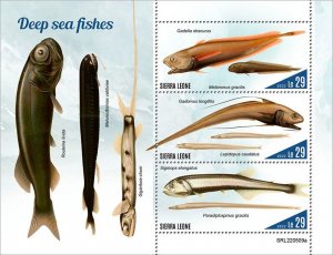 SIERRA LEONE - 2022 - Deep Sea Fishes - Perf 3v Sheet - Mint Never Hinged