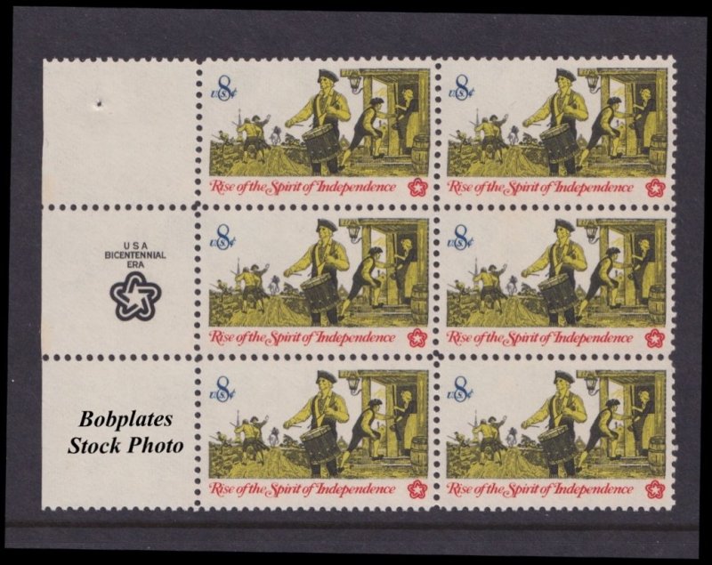 BOBPLATES US #1479 Spirit of Independence Left Copyright Block of 6 F-VF NH