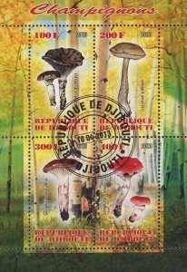 Mushroom Leccinum Scambrum Fungus Souvenir Sheet of 4 Stamps