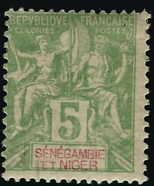 Senegambia & Niger #4 Mint OG F-VF hr...Fill out your French Colony spaces!